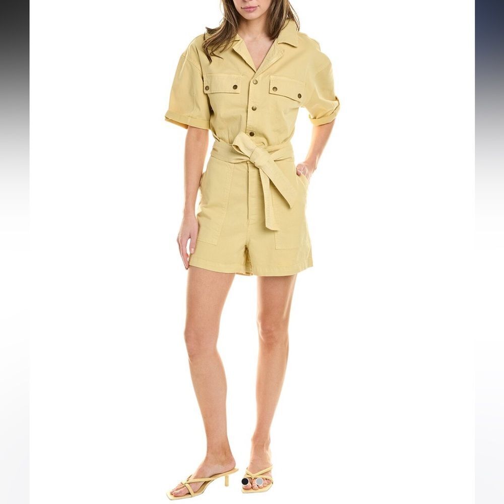 Current Elliott The Serenity Romper Jumpsuit Yellow NWT Size M $284
